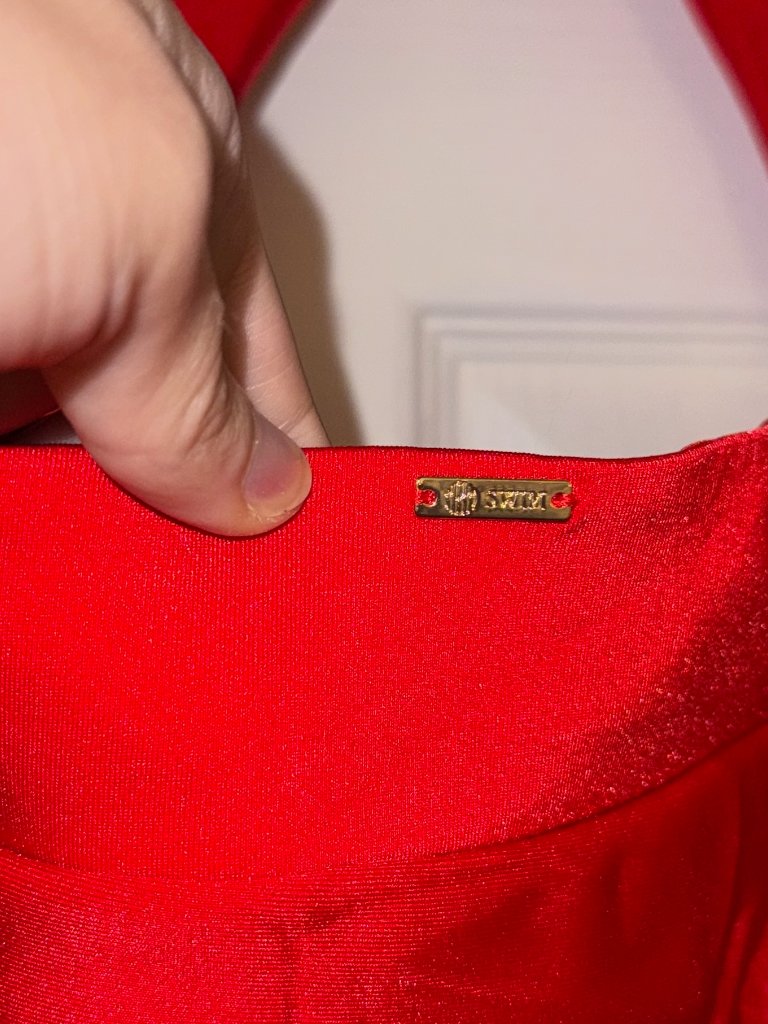 Mbm Swim Red Cutout One-Piece Swimsuit Size L — image 5 of 6